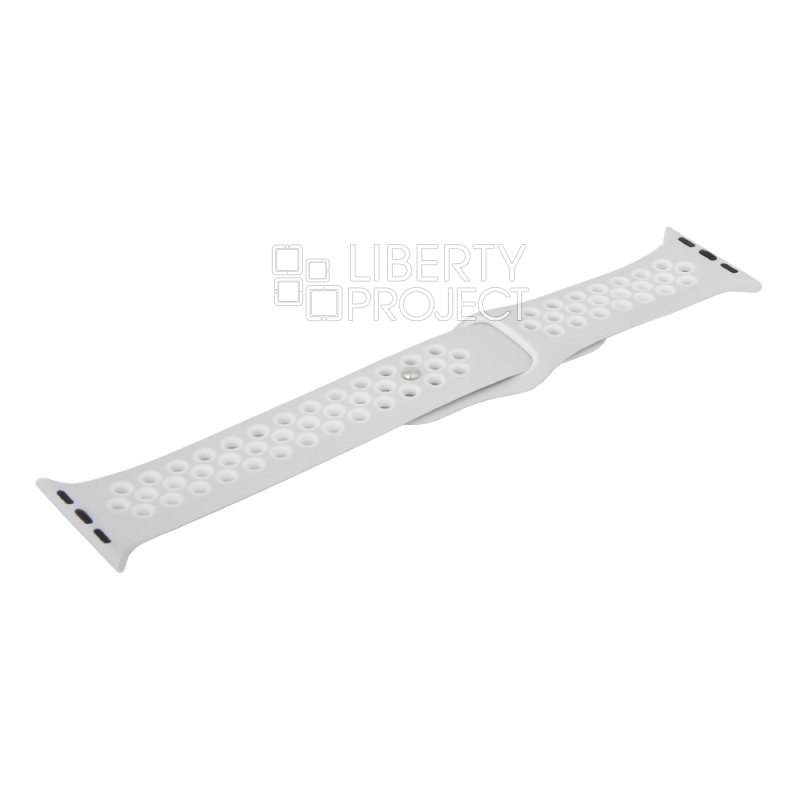 Ремешок для Apple Watch COTEetCI W12 Sports Dot Watchband 38 мм/40 мм спорт (белый/серый)