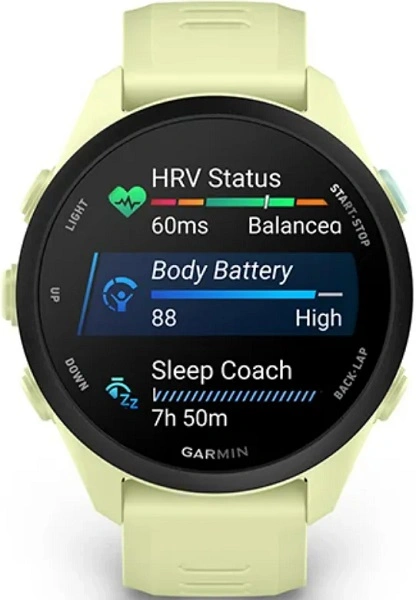 Умные часы Garmin Forerunner 70 43mm Amoled Citron (желтый) с желтым силиконовым ремешком (010-04307-12)