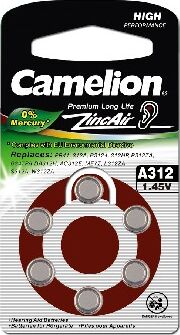 Элементы питания CAMELION (12825) ZA312 BL-6