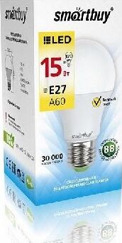 Светодиодная лампа SMARTBUY (SBL-A60-15-60K-E27) 15W/6000/E27