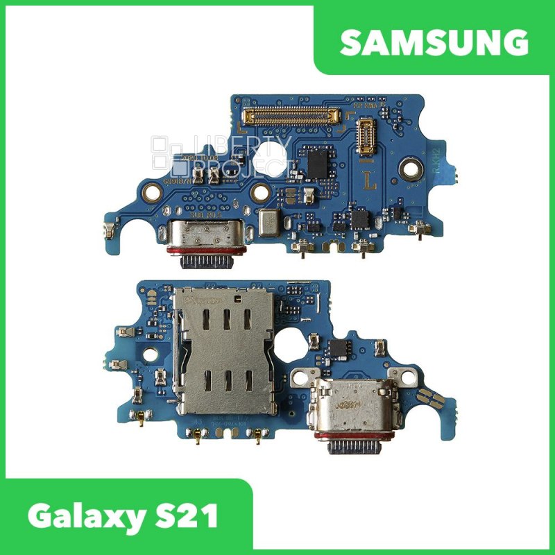 Шлейф/FLC Samsung Galaxy S21 SM-G991 на системный разъём/разъём SIM/микрофон