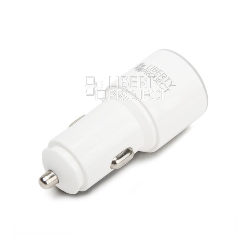 АЗУ "LP" с двумя USB выходами 2.1А + USB кабель Micro USB "Barrel Series" (белое/европакет)