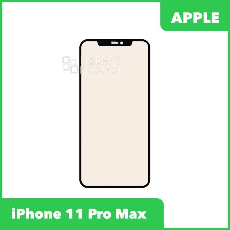 Стекло для переклейки iPhone 11 PRO MAX (черный)