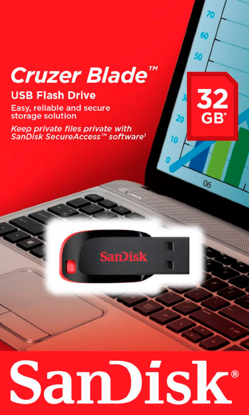 Флеш накопитель SanDisk 32GB USB 2.0 Drive