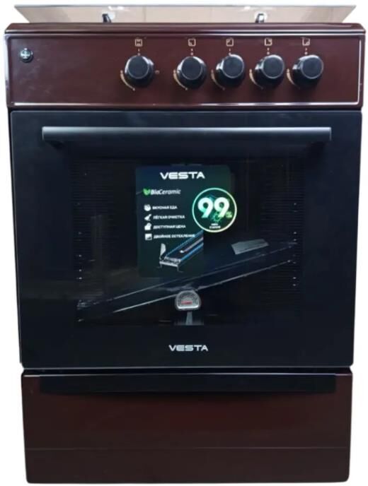 Газовая плита VESTA Bergamo VGG 10-G ГК дух с VD коричневый