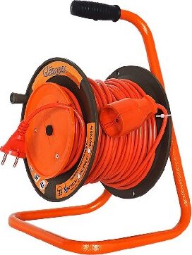 Удлинитель силовой GLANZEN EB-30-010, на катушке, с/з, 1 роз -30 м