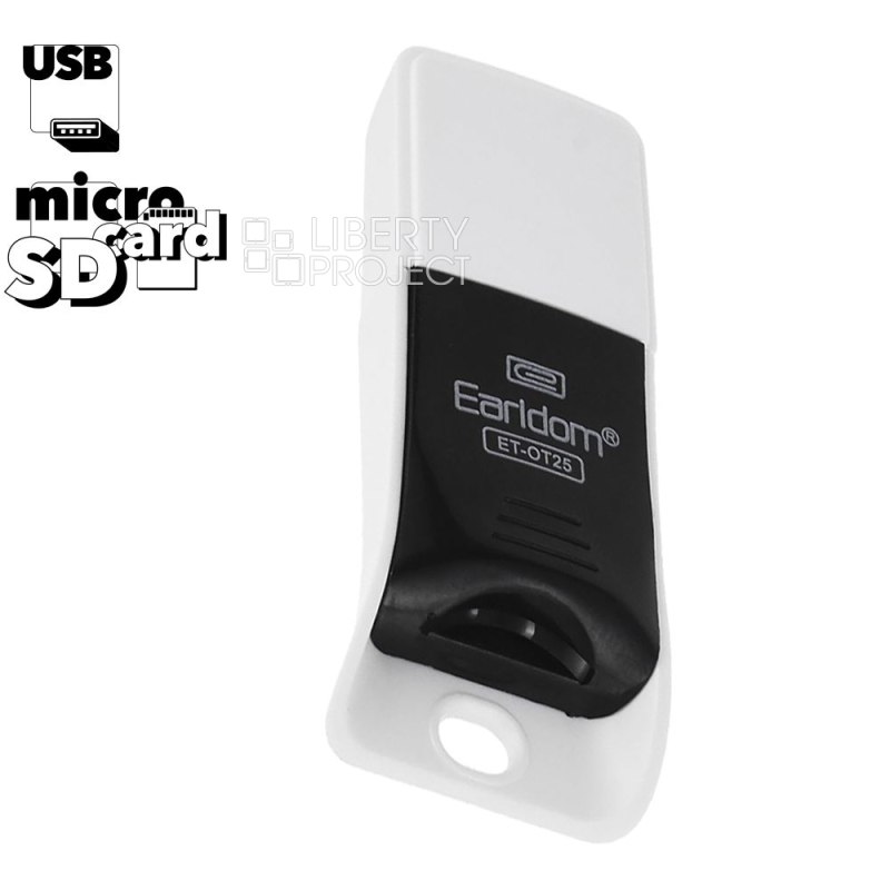 Картридер Earldom ET-OT25 MicroSD на USB (черный)