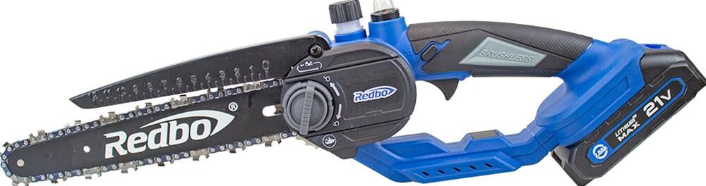 Пила аккумуляторная бесщеточная REDBO ONS-21/8BL синий/черный 28237 8", 21В, 2аккум