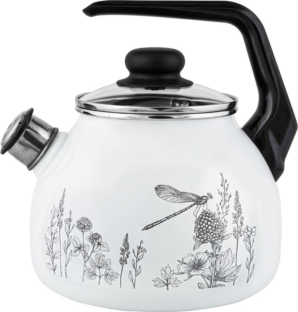 Чайник APPETITE 4с209я FLORA-2 эмал 3,0л со свистком