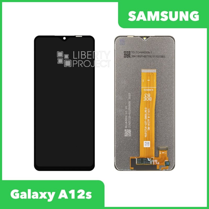 LCD дисплей для Samsung Galaxy A12s SM-A127 без рамки (черный) 100% OR SP