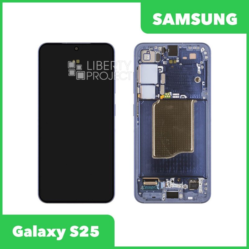 LCD дисплей для Samsung Galaxy S25 SM-S931 GH82-36329D в рамке (синий) 100% OR SP