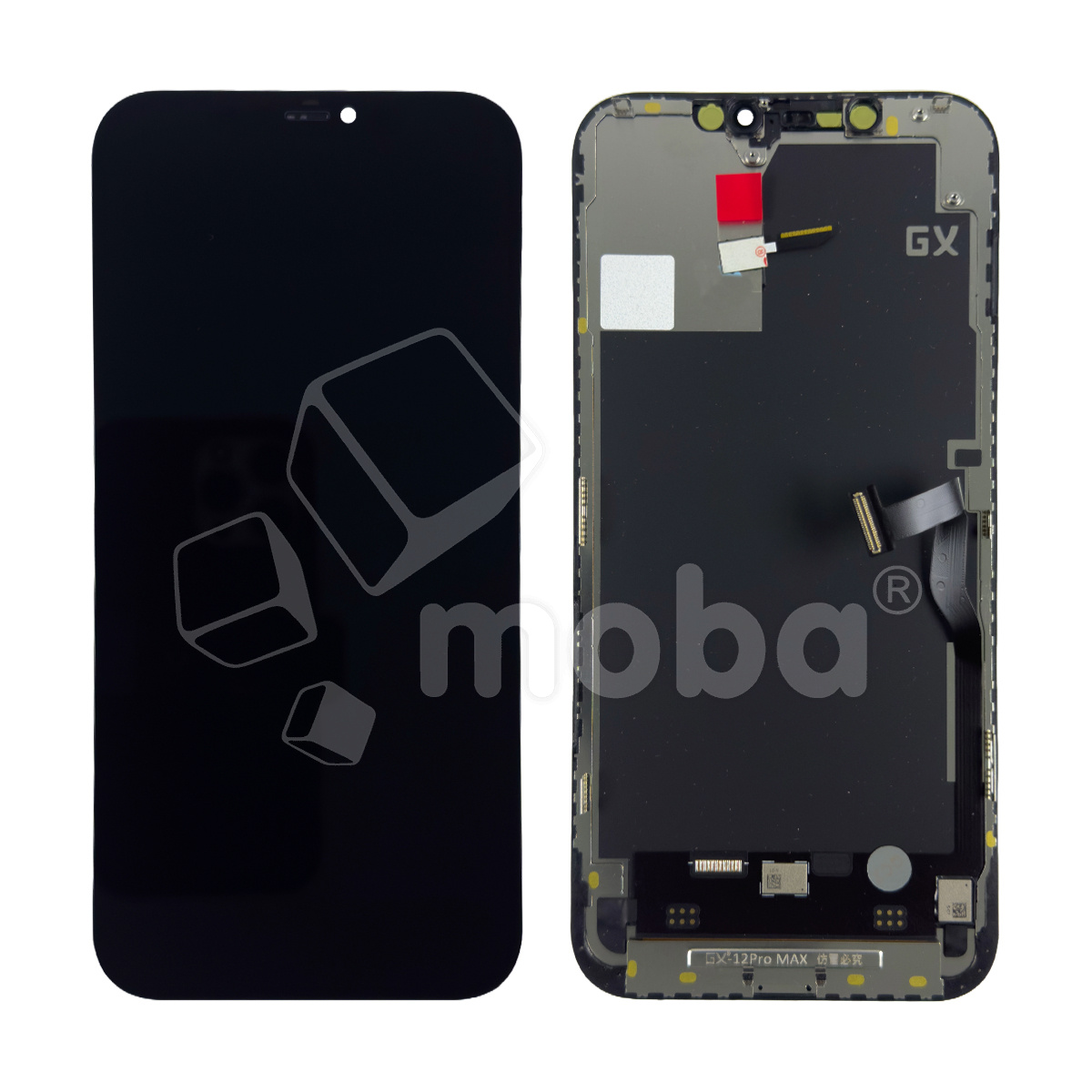 Дисплей для iPhone 12 Pro Max (A2411) в сборе с тачскрином Черный - GX (Soft OLED) (площадка под IC)