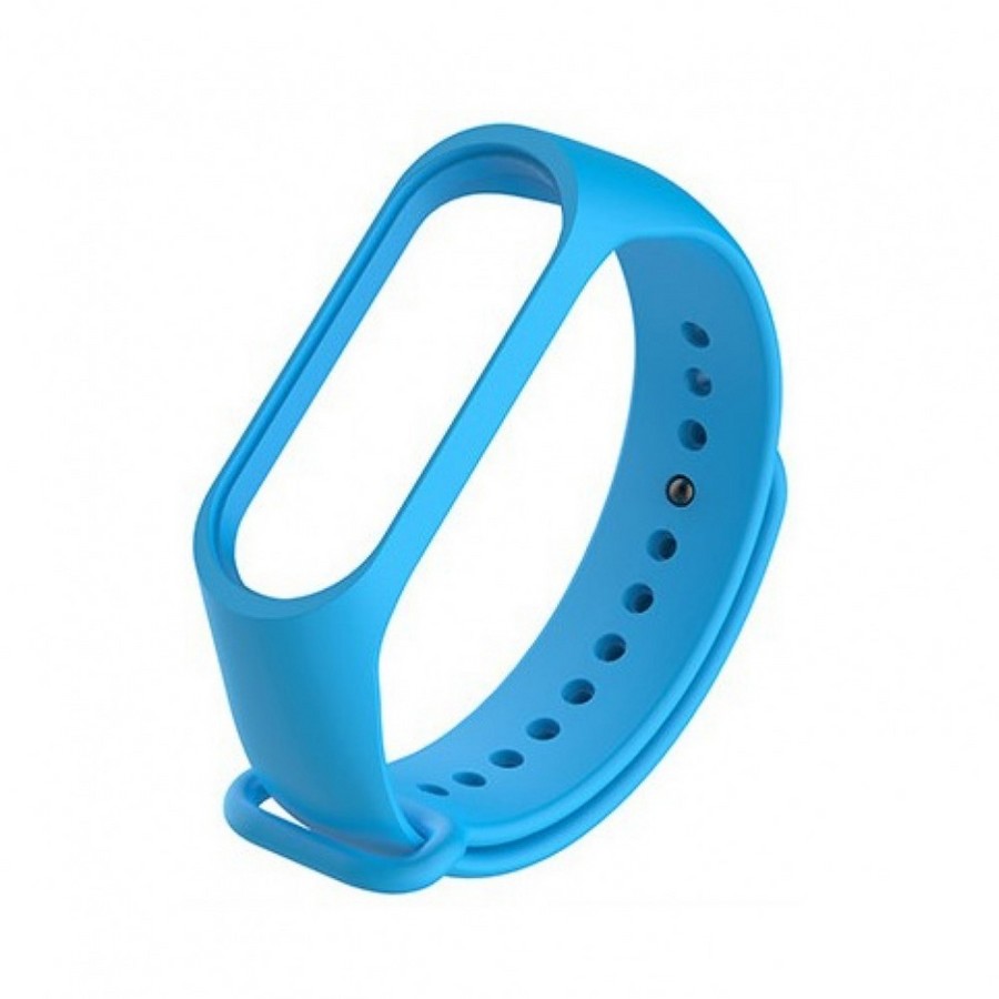 Силиконовый ремешок для Xiaomi mi band 7 голубой