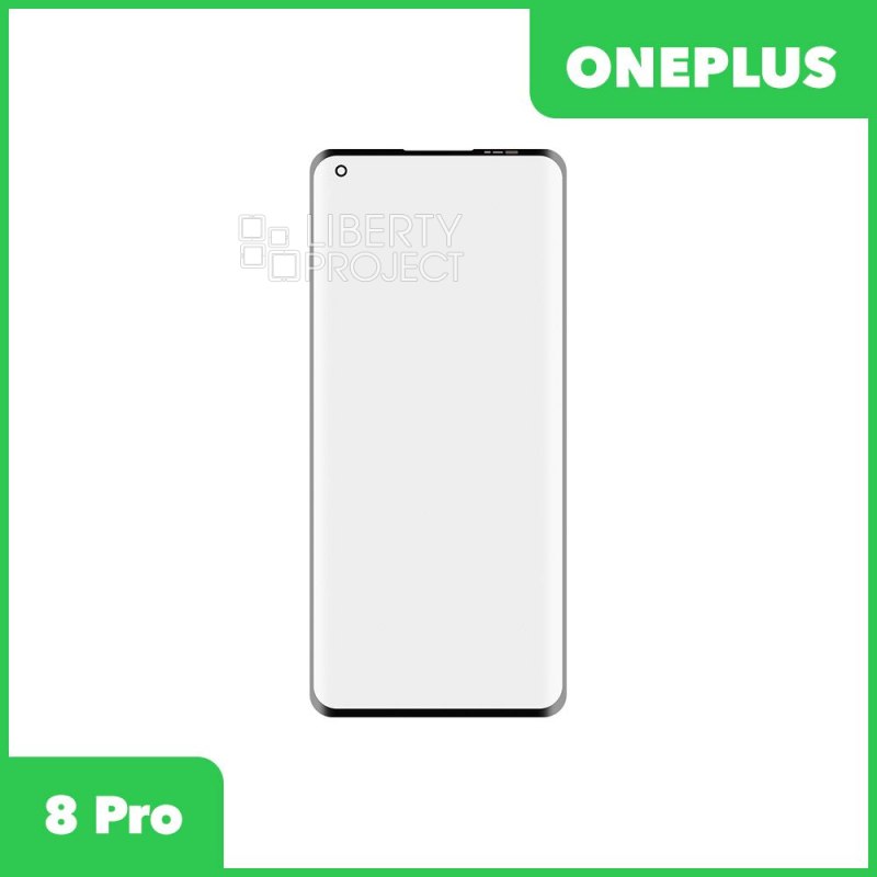 Стекло для переклейки OnePlus 8 Pro (черный)