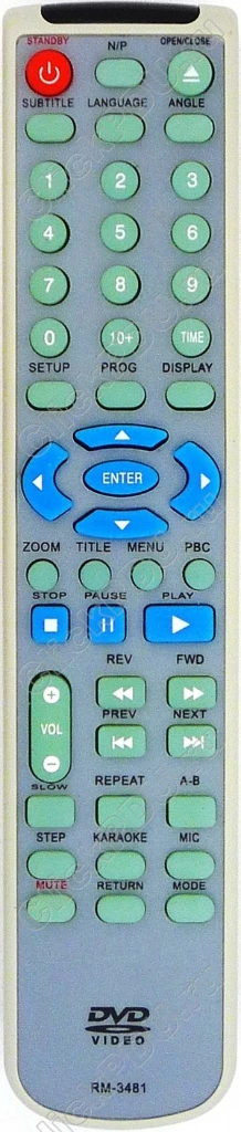 Пульт Akai RM-3481/Сокол RM-3112 для DVD плеера Akai