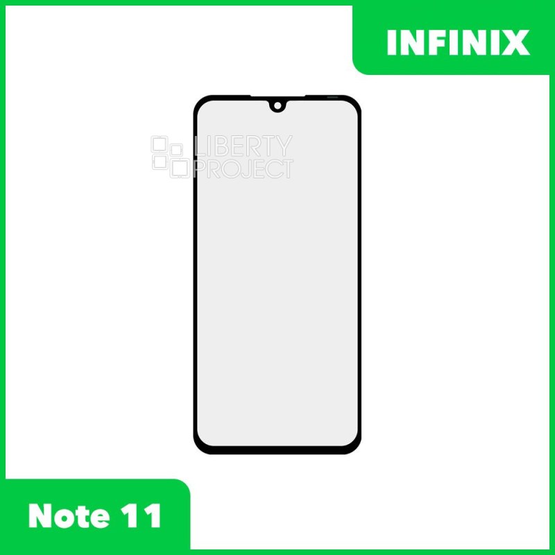 Стекло + OCA пленка для переклейки Infinix Note 11/12/12 2023/12 Pro(X663B/X663D/X676C) (черный)
