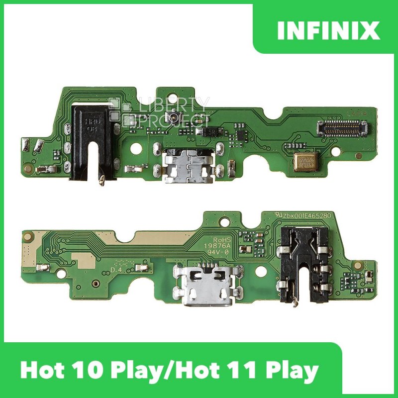 Шлейф/FLC Infinix Hot 10 Play/Hot 11 Play на системный разъём/разъём гарнитуры/микрофон