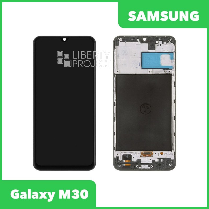 LCD дисплей для Samsung Galaxy M30 SM-M305 в сборе в рамке incell (черный) XJE HD+