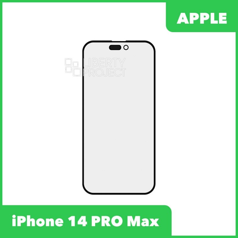 Стекло + OCA пленка для переклейки iPhone 14 PRO Max олеофобное покрытие (черный)
