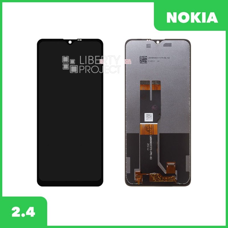 LCD дисплей для Nokia 2.4 (TA-1270) в сборе с тачскрином (черный) 100% OR