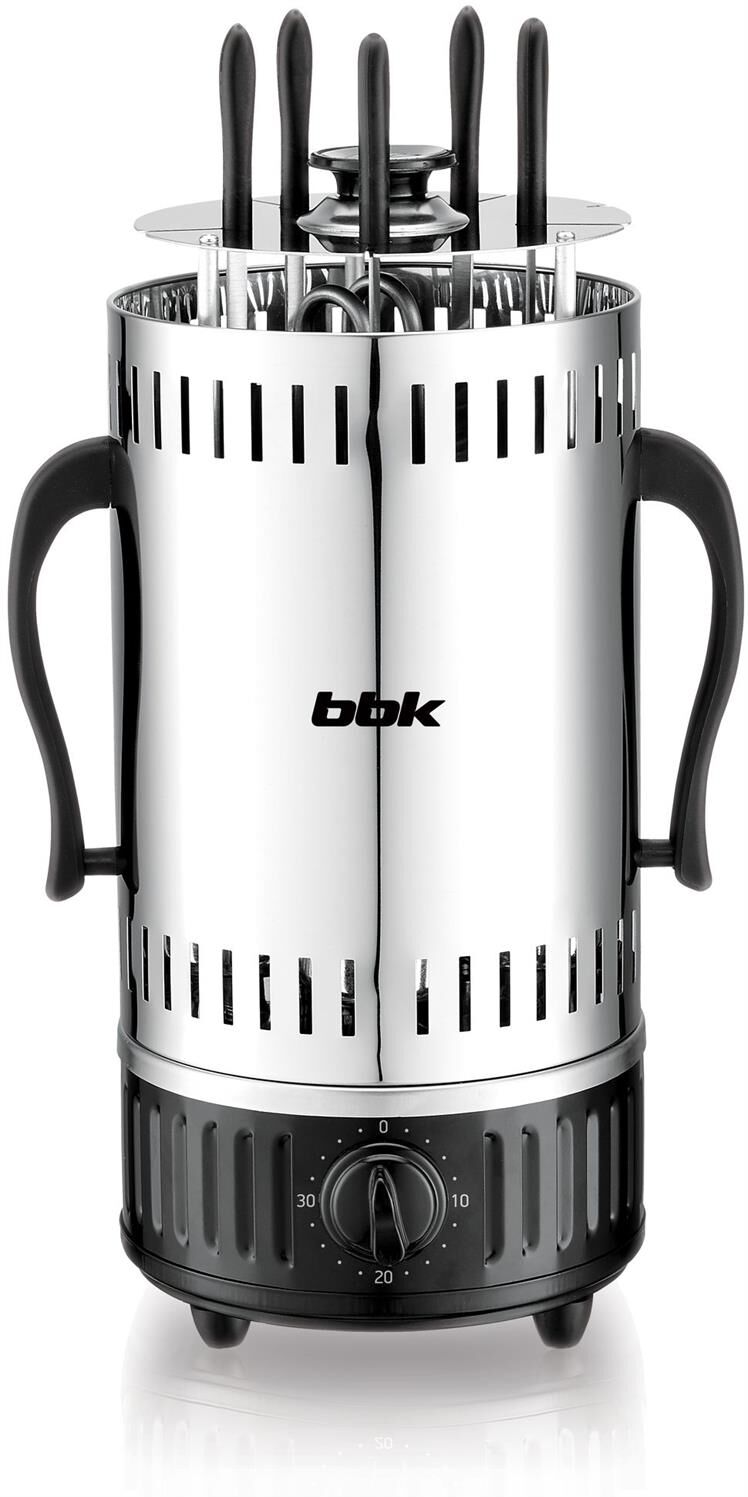 Электрошашлычница BBK BBQ601T н.сталь/черный