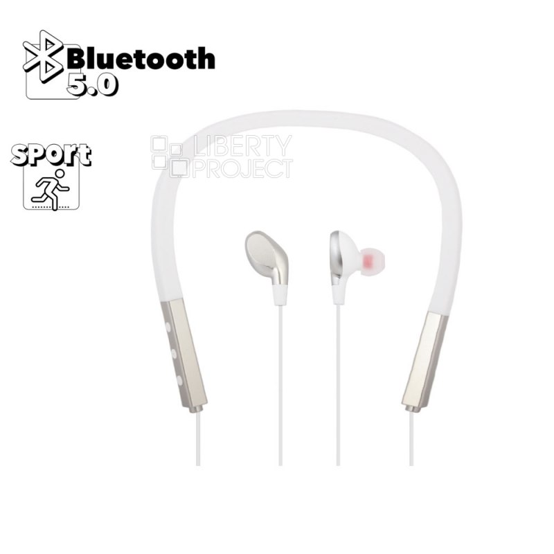 Bluetooth гарнитура WK BD370 BT 5.0, спорт, вкладыши (белый)