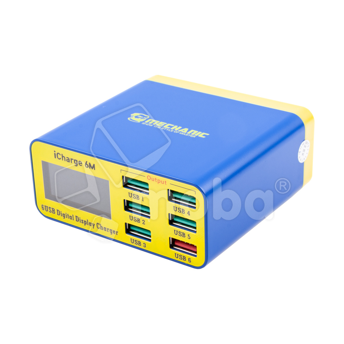Зарядная станция Mechanic iCharge 6M (40W, 6 портов, 5USB/USB-QC3.0, LCD)
