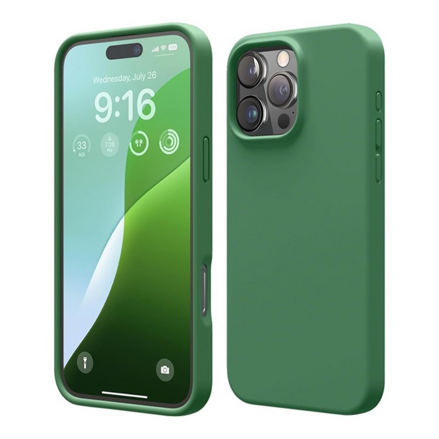 Силиконовая накладка без логотипа (Silicone Case) для Apple iPhone 14 Pro (6.1) зеленый