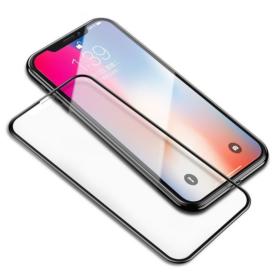 Защитное стекло 3D/5D/6D/9D/10D полноэкранное Full Glue (тех.пак) для Apple iPhone 13 mini (5.4) черный