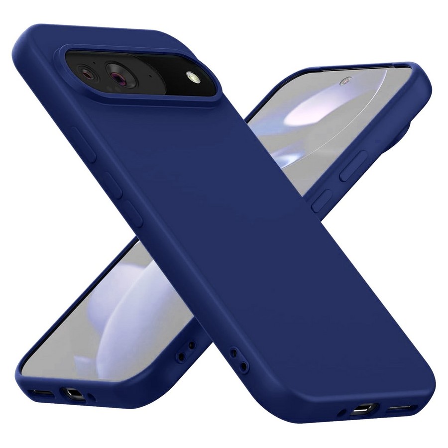 Силиконовая накладка без логотипа Silky soft-touch для Google Pixel 9 Pro синий