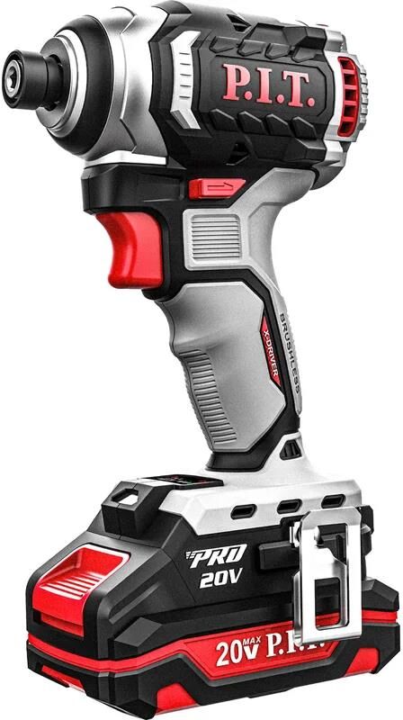 P.I.T. Винтоверт IMPACT аккум. бесщёточный PSD20H-170A/1 (20В, 170Нм, 3ск, HEX 1/4", 1х2Ач, ЗУ,кейс)