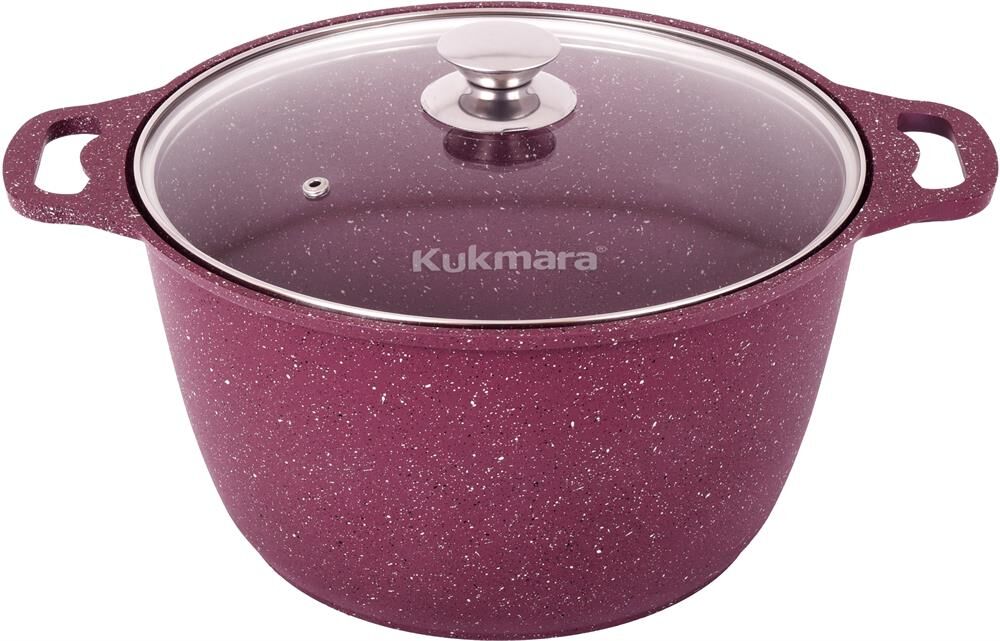 Кастрюля KUKMARA к61tsm а/пр литая 6,0л стекл/кр Trendy style mystery