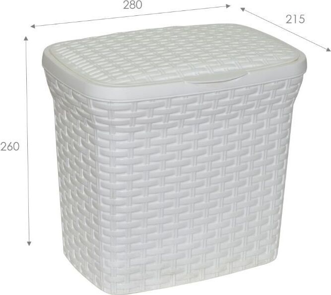 Корзина для хранения VIOLET Ротанг 10л белый 421106