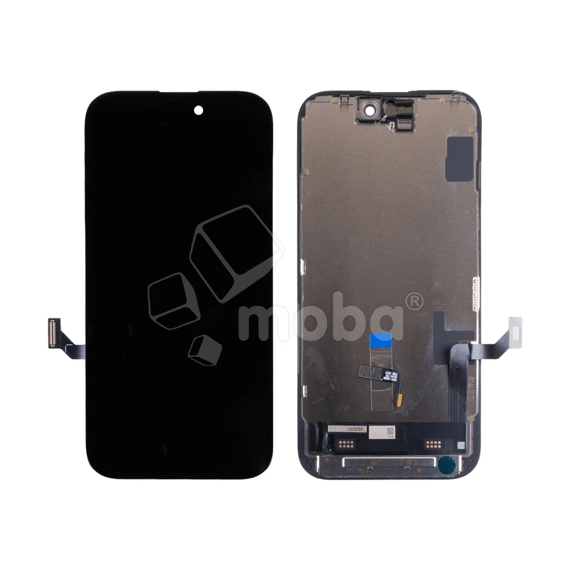 Дисплей для iPhone 15 (A3090) в сборе с тачскрином Черный - (Hard OLED) Стандарт (площадка под IC)