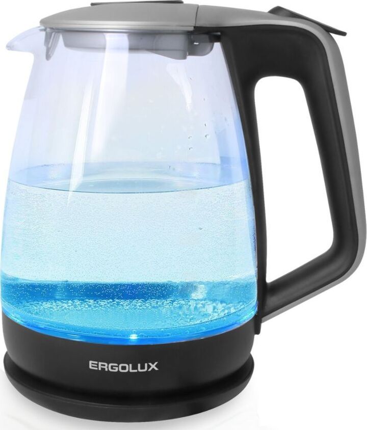 Чайник электрический ERGOLUX ELX-KG01-C42 серебристо-черный 1,7л