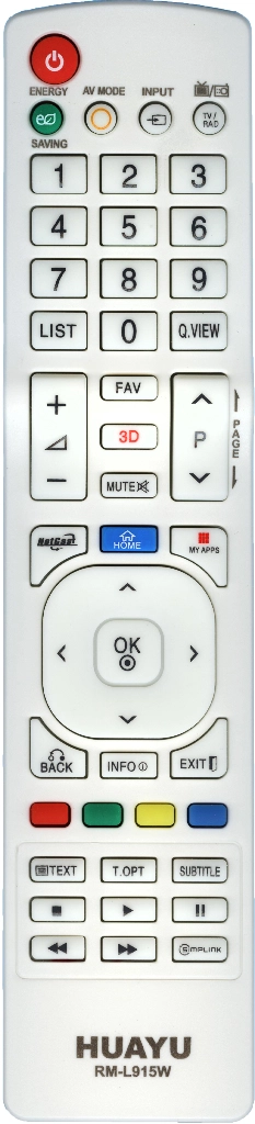 Универсальный пульт Huayu для LG RM-L915W белого цвета