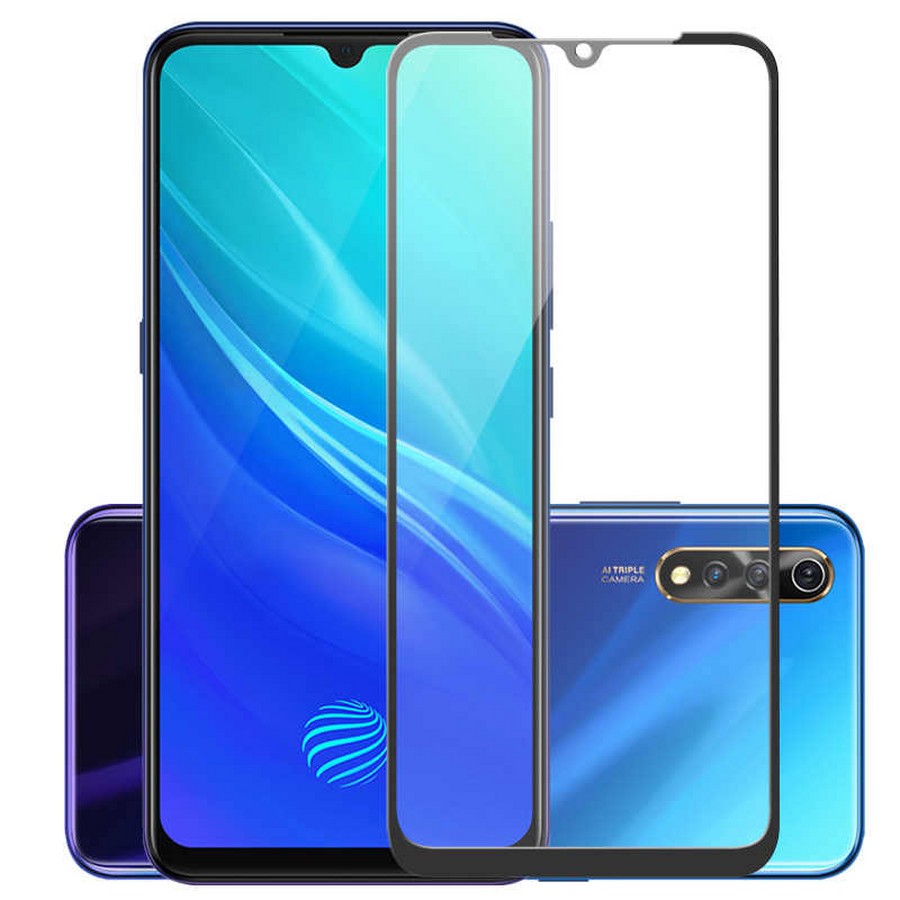 Защитное стекло 3D/5D/6D/9D/10D полноэкранное Full Glue (тех.пак) Vivo U20/U3/ Y19/Y5S черный