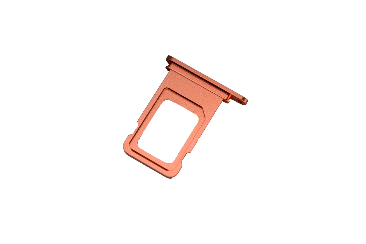 SIM лоток (Держатель сим карты) для iPhone XR 2 SIM розовый