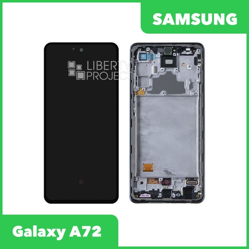 LCD дисплей для Samsung Galaxy A72 SM-A725 GH82-25542A в рамке (черный) 100% OR SP