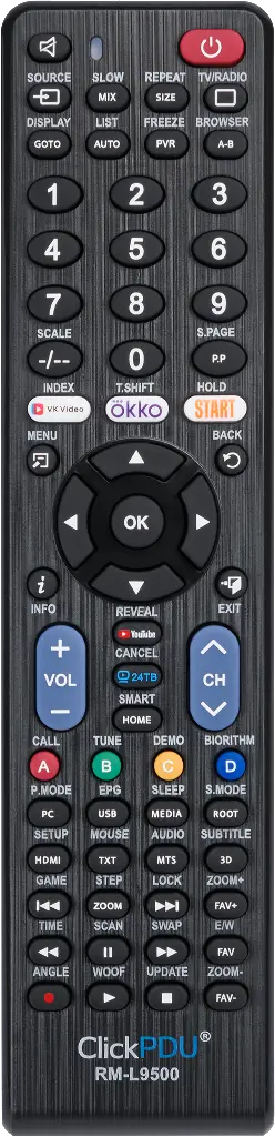 Универсальный пульт ClickPdu RM-L9500