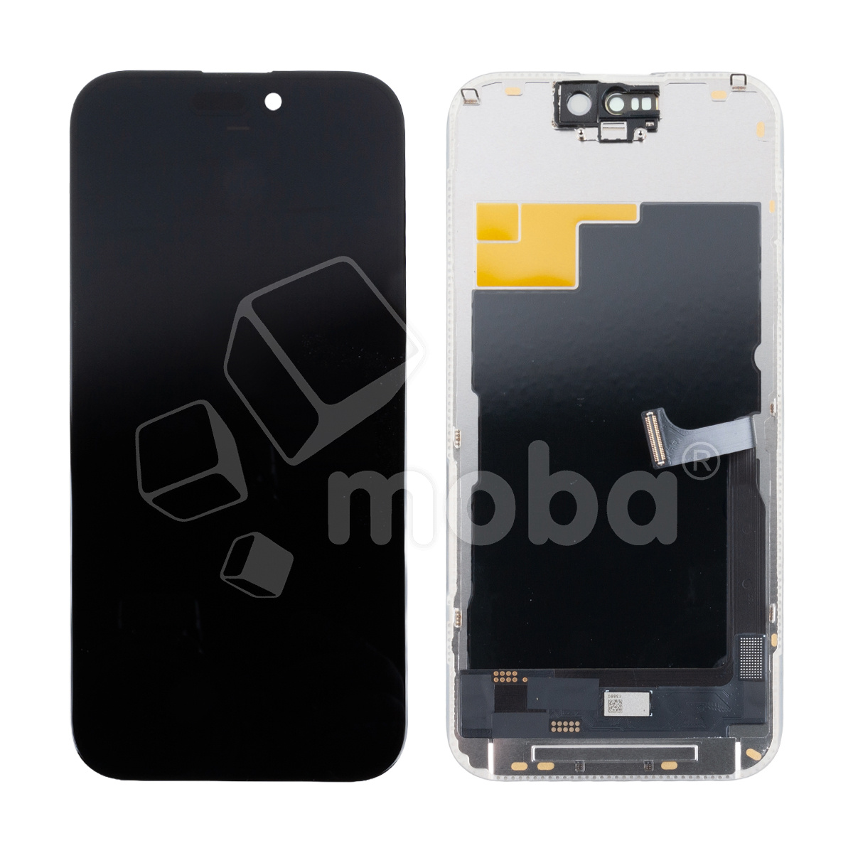 Дисплей для iPhone 15 Pro (A3102) в сборе с тачскрином Черный - (Hard OLED, Full HD) (площадка под IC)