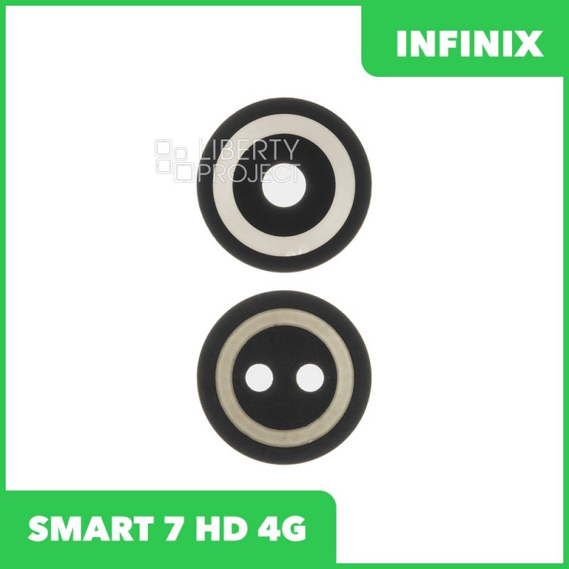 Стекло задней камеры для Infinix SMART 7 HD 4G (черный)