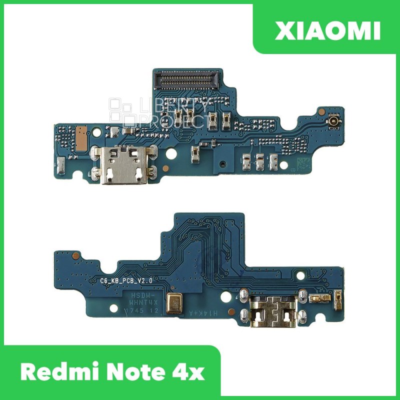 Шлейф/FLC Xiaomi Redmi Note 4X на системный разъём/микрофон