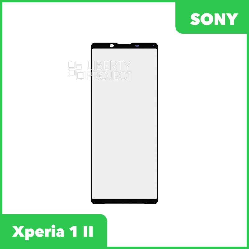 Стекло + OCA пленка для переклейки Sony Xperia 1 II (черный)