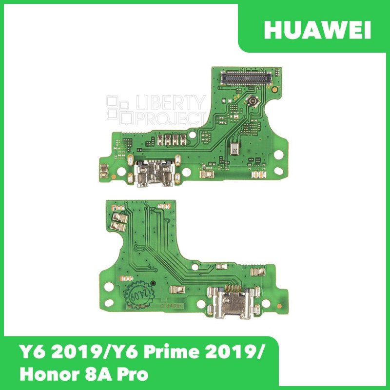 Шлейф/FLC Huawei Y6 2019/Y6 Prime 2019/Honor 8A/8A Pro на системный разъём/микрофон