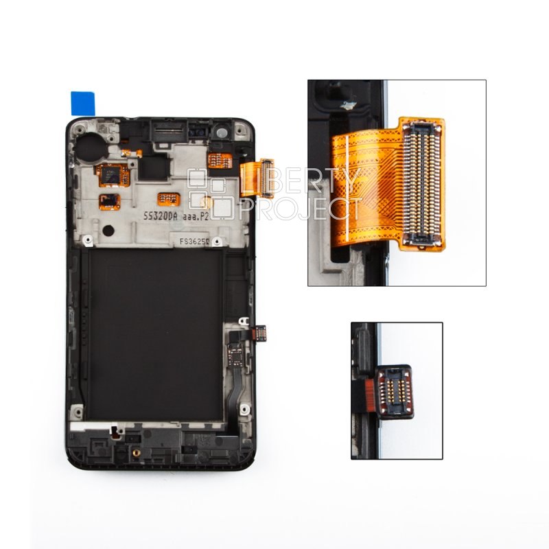 LCD дисплей для Samsung Galaxy S II GT-I9100/I9100G в сборе с тачскрином и передней панелью (белый)