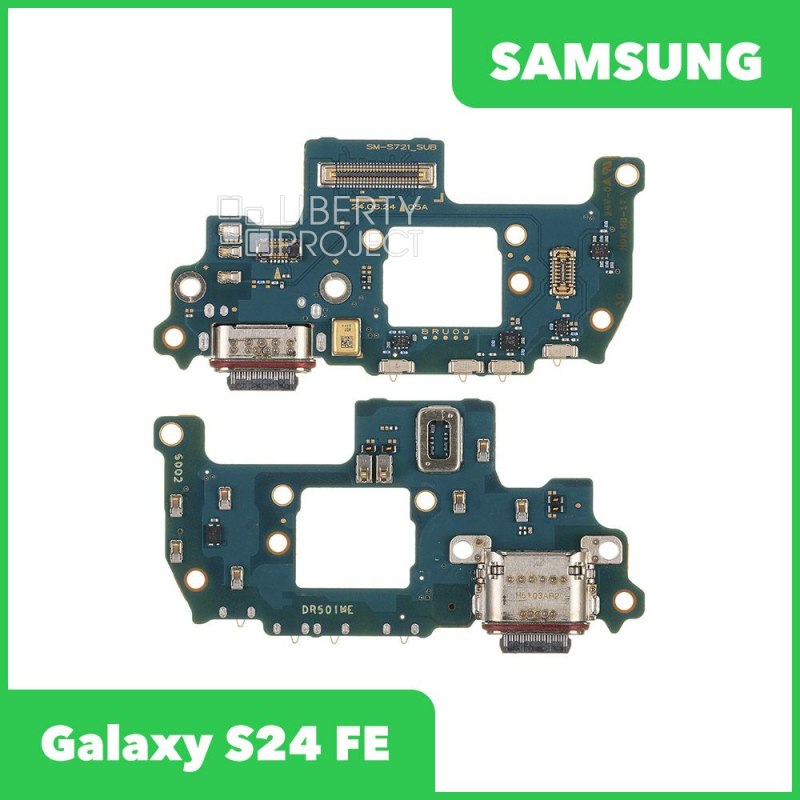 Шлейф/FLC Samsung Galaxy S24 FE SM-721 на системный разъём/микрофон ориг