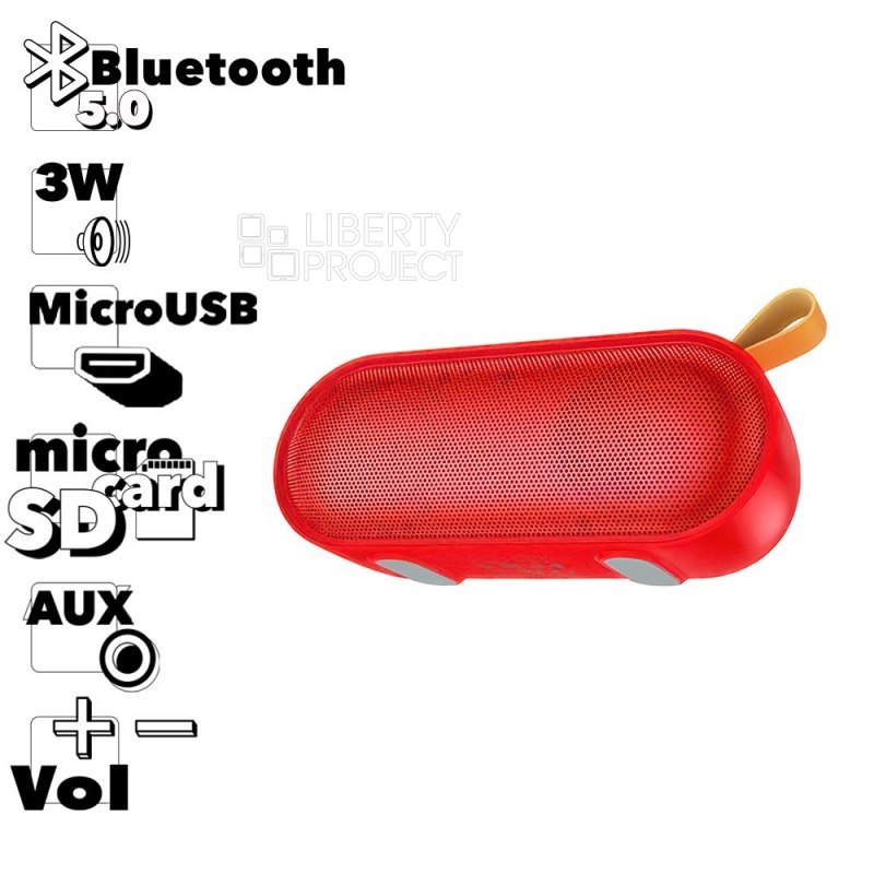 Bluetooth колонка BOROFONE BR8 Broad Sound Sports BT 5.0, 3W, AUX/microSD (красный)