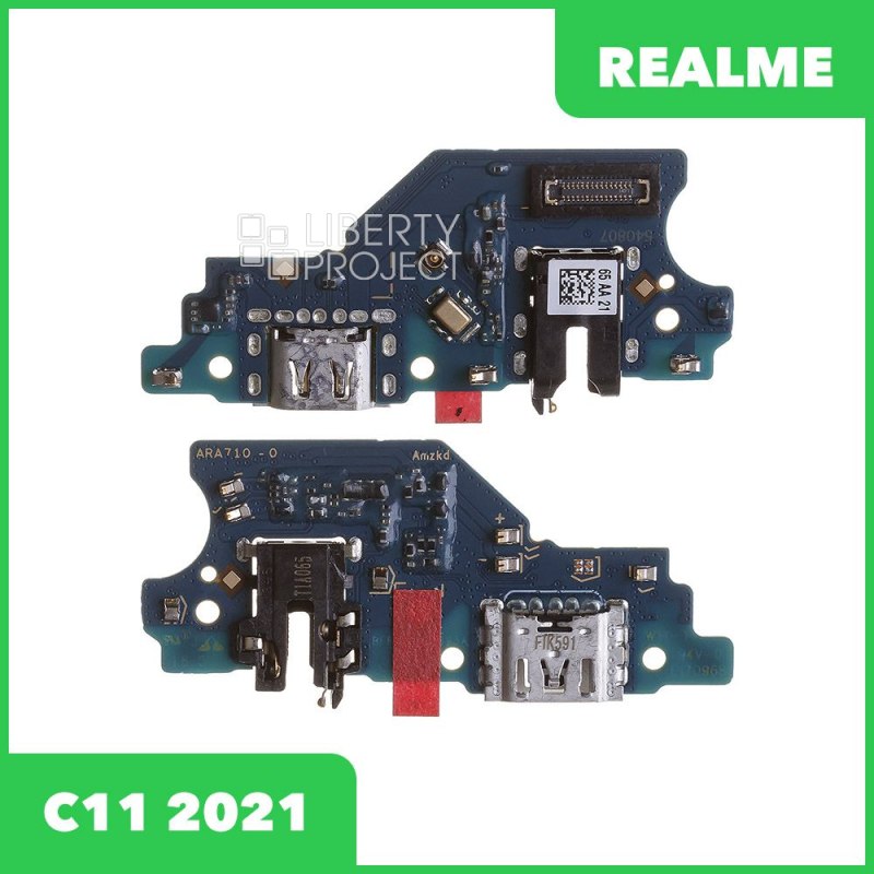 Шлейф/FLC Realme C11 2021 на системный разъём/разъём гарнитуры/микрофон (оригинал)