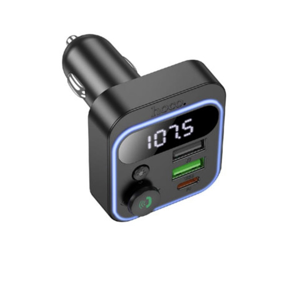 FM-трансмиттер HOCO, E85, Tiger, Bluetooth, PD20W, QC3.0, цвет: чёрный